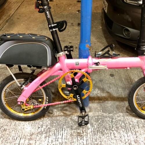 1Pair Folding Bicycle Crank Aluminum Alloy 170mm Hollow Integrally MTB Mountain Bike BCD 130 Crankset Tooth Plate Parts