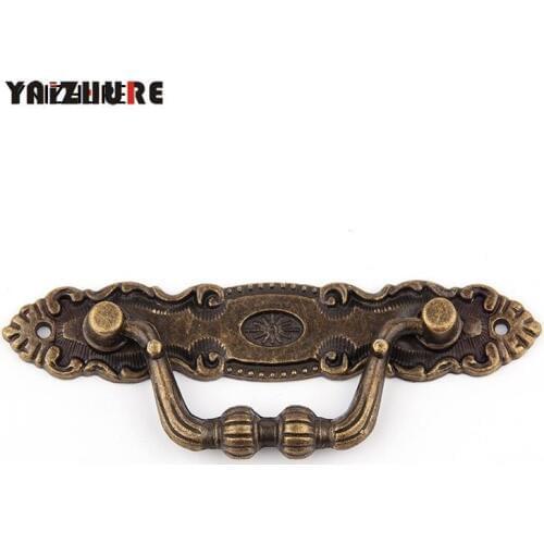 1pc 104mm Cabinets Cupboard Pull Door Knobs Bronze Antique Art Furniture Hardware Handles Door Drawer Wardrobe Kitchen