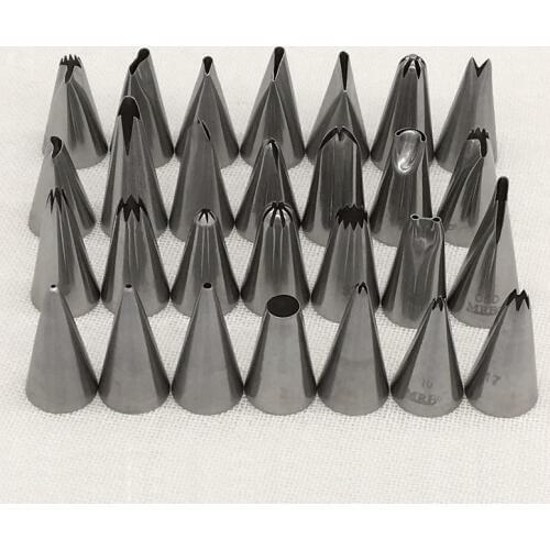Wholesale 10 pcs/lot Small Stainless Steel Decorating Nozzles Icing Tube Pastry Tips Fondant Cake Decorating Sugarcraft Tools