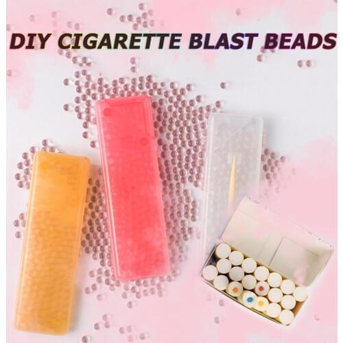 100PCS/Box DIY Blast Beads Fruit Mint Flavor Pops Beads with Stick Cigarette Filter Capsule Cigarette Holder Smoking Accessories