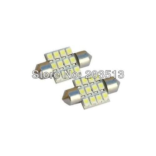 100pcs/lot Car led lamp C5W Festoon 31mm 36mm 39mm 12 LEDS SMD 12SMD FESTOON 3528SMD 1210 C5W 41MM light HK POST free shipping
