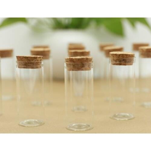 12 pcs/lot 30*70mm 30ml Glass Bottle Stopper Glass Jars Storage Small Bottle Container Mini Glass Vials DIY Craft Test TUbe