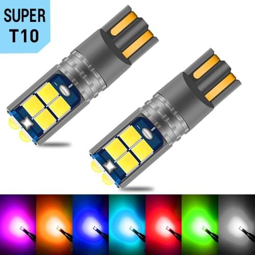 2pcs W5W 194 T10 2825 2821 5w5 Cob LED Car bulb 3000K 6000K White Green Blue Red Wedge License Plate Lamp Dome Light White Diode