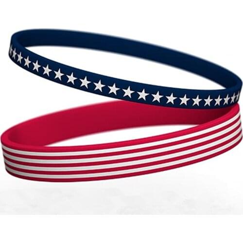 300pcs USA Support United States of America with The American Flag Silicone Bracelets Rubber Wristbands Free Shipping by DHL