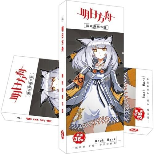 36 Pcs/Set Game Arknights Paper Bookmark Cartoon Book Holder Message Card Stationery Bookmarks