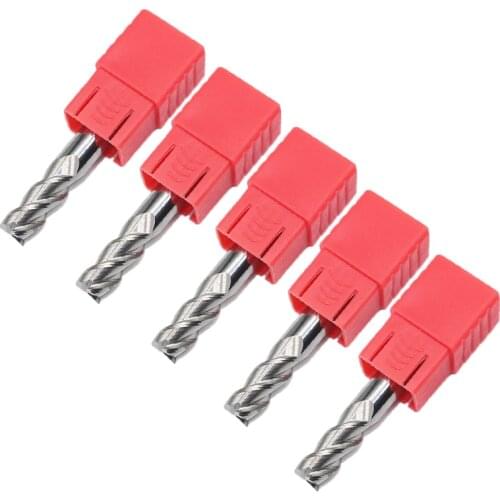 5PCS 8mm Aluminum Milling Cutter D8x60L D8x75L D8x100L HRC50 3Flute Aluminium End Mill Cutter Extended Milling Router Bit Cutter
