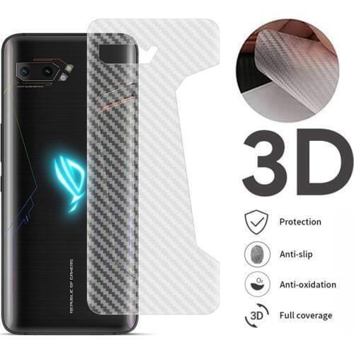 5Pcs/lot Clear 3D Back Carbon Fiber Film for Asus ROG Phone II ZS660KL Matte Screen Protector on Max Pro M2 ZB631KL M1 ZB602KL