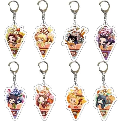 Anime Demon Slayer: Kimetsu No Yaiba Acrylic Keychain Anime Cosplay Acrylic Pendant Keyring
