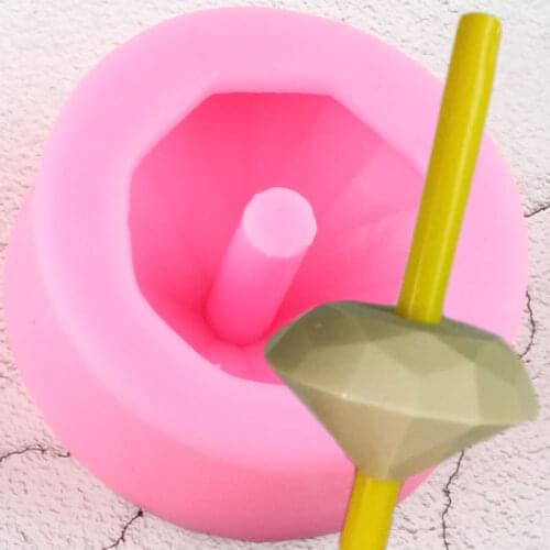 Diamond Straw Topper Silicone Molds Wedding Fondant Cake Decorating Tools Epoxy Resin Soap Mold Candy Chocolate Gumpaste Moulds