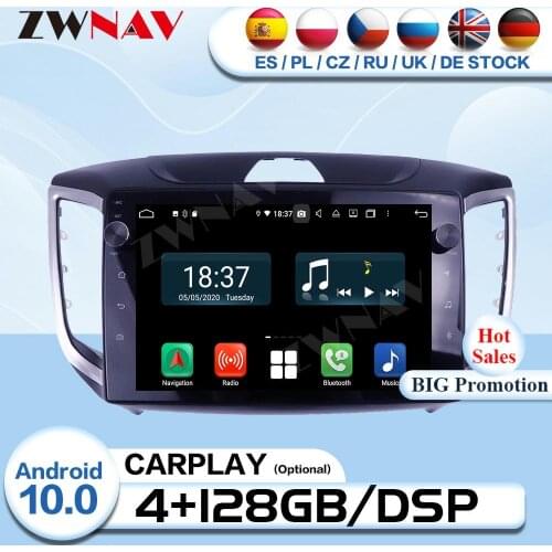 4+128G arplay 2 Din Android 10.0 For Hyundai Ix25 2015 2016 2017 2018 Car Radio Receiver Audio Stereo GPS Video Player Head Unit