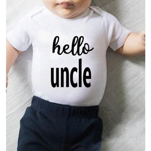 Clothing for Babies Children Jumpsuits Winter Baby Boy Clothes Onesie Printing Hello Uncle Kids Outfits Newborn Girls Rompers