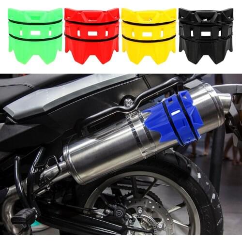 LEEPEE Universal for Honda Kawasaki Suzuki Motorcycle Exhaust Muffler Pipe Shield Protector Guard Anti-hot Glue