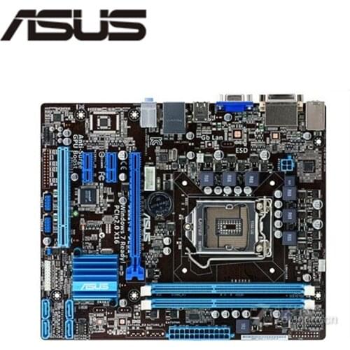 For ASUS P8H61-M PLUS Desktop Computer Motherboard LGA 1155 DDR3 For Intel H61 P8H61 Desktop Mainboard SATA II Used