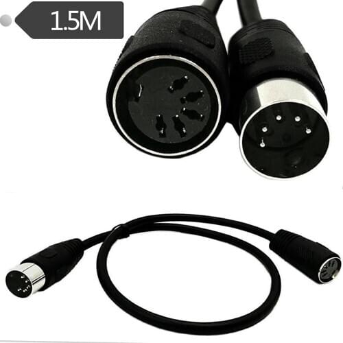 MIDI keyboard to connect the sound card cable 5-hole cable MIDI keyboard to connect the sound card cable 5-hole cable 1.5 meters