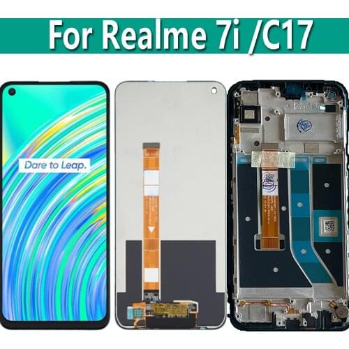Original 6.5" For Realme 7i C17 RMX2101 RMX2103 LCD Display Touch Screen Digitizer Assemby With Frame