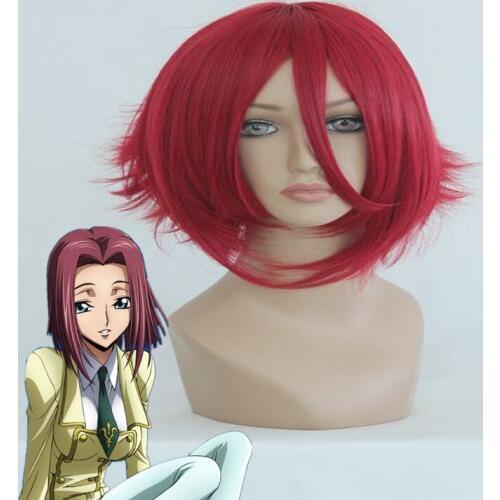 Code Geass Cosplay Wigs Kallen Stadtfeld Cosplay Wigs Heat Resistant Synthetic Anime Cosplay Wig Halloween Carnival Party Wigs