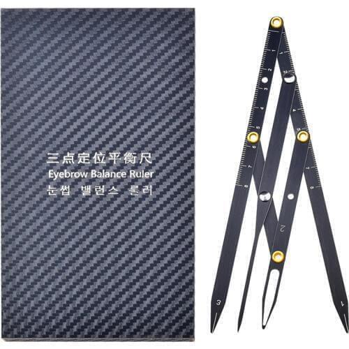 Scale Three-point Balance Positioning Tattoo Eyebrow Calipers Black Silver Golden Ratio Ruler Measurement Tool Eyebrow Ruler