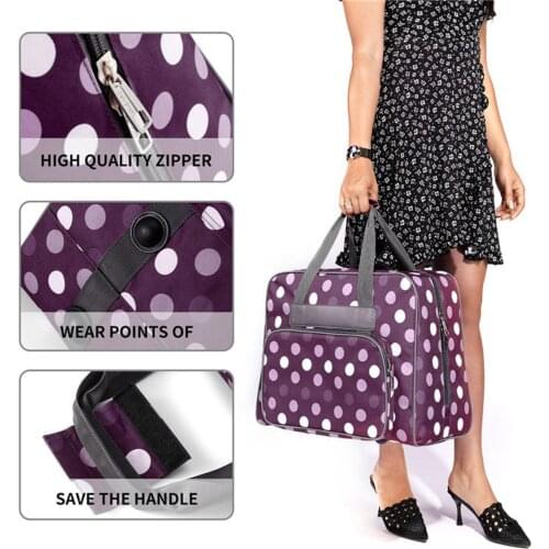Sewing Machine Bag Large Capacity Dot Pattern Fashion Useful Storage Bags Oxford Cloth Home Use Tote Multi-functional