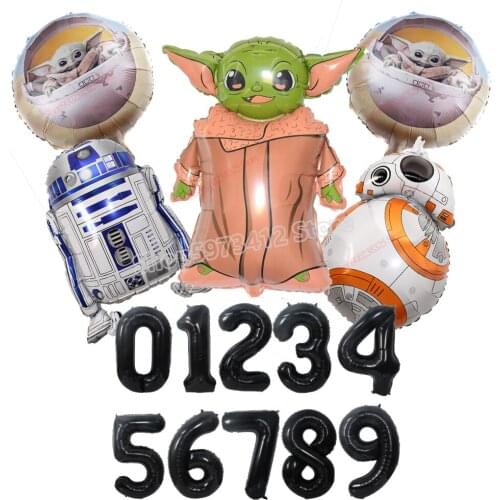 Star Wars Party Supplies Gender Reveal Yada Baby Shower Decorations Event Ballons Latex Globos Foil Balls Kids Birthday Boy Gift