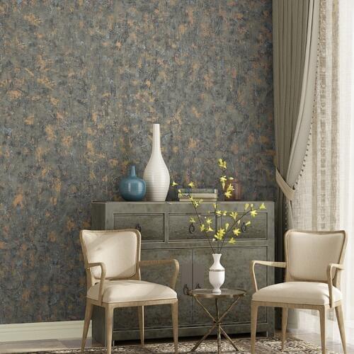 Retro Nostalgic Solid Plain Color Wall Paper Silver Grey Wallpaper Roll Green Non-woven Wallpapers For Bedroom Living Room Decor