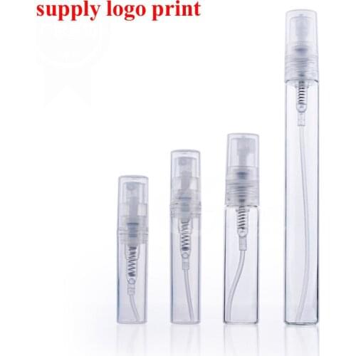 Capacity 2ml 3ml 5ml 10ml 500pcs/lot high quality glass perfume spray atomizer bottles plastic Perfume Atomizer vials bottle