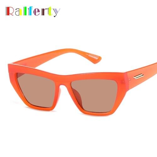 Ralferty Vintage Sun Glasses For Women Fashion 2021 Womens Sunglasses Retro Square Sun Shades UV400 Punk gafas de sol W3919