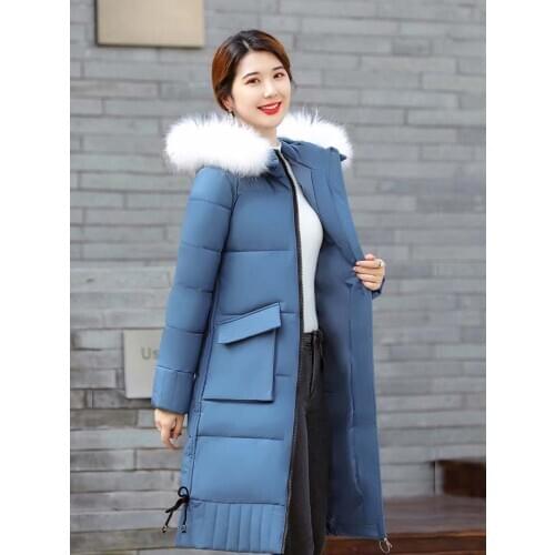 High Quality Winter Jacket New Women Fur Warm Thicken Snow Wear Female Coat Long Parka Hooded Cotton Down Large Size Outerwear