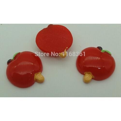 1pcs/lot resin flat back black apple shape Icecream 20mm Scrapbook Embellishment DIY Phone Decoration B406-11