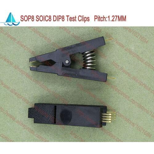 1piece SOP8 SOIC8 DIP8 Test Clips Pitch 1.27MM For EEPROM Integrated Circuits Programming on USD Programmer