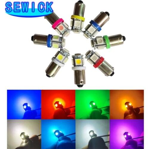 10pcs DC 12V BA9S W6W 5050 5 SMD LED Bulb Wedge LED Car Truck Indicator Exterior Parking Reading Marker Signal Light