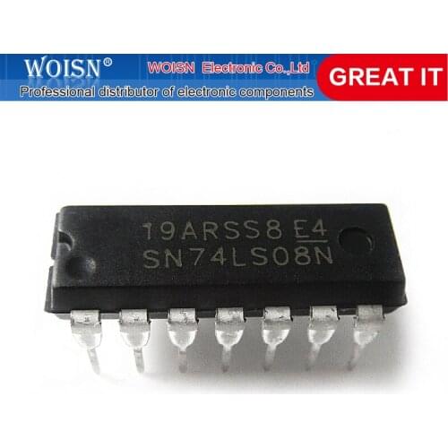 10PCS SN74LS08N SN74LS08 DIP14 DIP 74LS08N 74LS08 new original In Stock