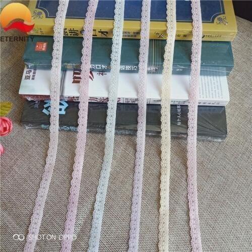 S1387 1cm Lace Ribbon Bilateral Handicrafts Embroidered Net Lace Trim Fabric Ribbon DIY Sewing Skirt Accessories