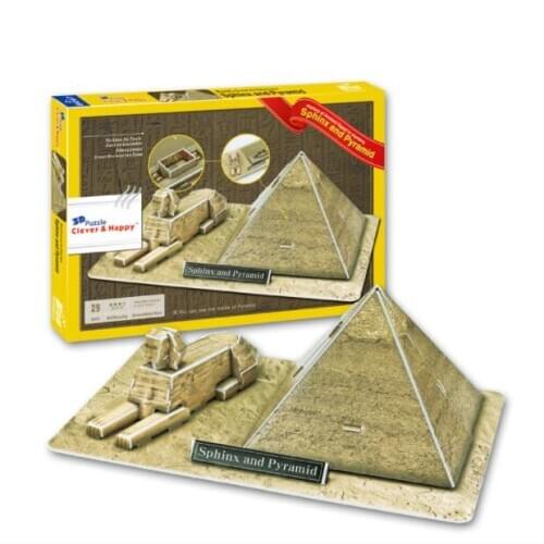 Egypt Sphinx and Pyramid Architect Learning 3D Paper DIY Jigsaw Puzzle Model Educational Toy Kits Children Boy Gift Toy