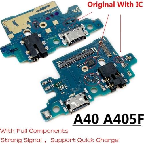 50Pcs,100% Full Original Tested USB Port Charger Dock Plug Connector Charging Board Flex Cable Microphone For Samsung A40 A405F