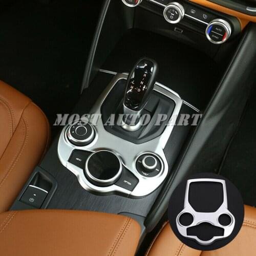 ABS Plastic Chrome Interior Center Console Gear Shift Panel Cover Trim Car For Alfa Romeo Giulia Stelvio 2017-2021 1pcs