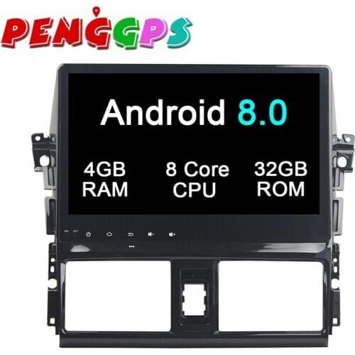 Android 8 7.1 Car DVD Player GPS Navigation Headunit For TOYOTA VIOS YARIS 2013 2014 2015 Car Stereo Auto Multimedia IPS Screen