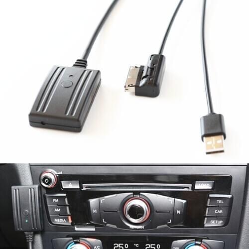 Car Bluetooth Microphone Phone Call Handsfree Kit Music AUX-IN Audio Adapter for Audi AMI MMI2G Q7 A6L A8L A4L