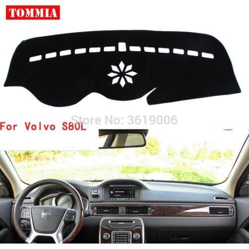 TOMMIA Interior Dashboard Cover Light Avoid Pad Photophobism Mat Sticker For Volvo S80L Car Styling