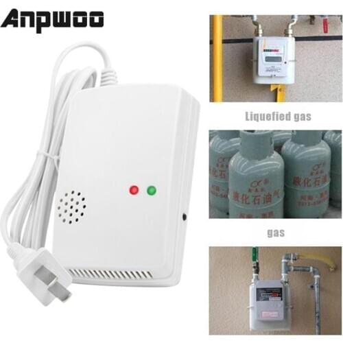 ANPWOO Natural Gas Sensitive Detector Alarm Independent Gas Detector Sensor Wall Hanging Within 1 m from Ceiling Board