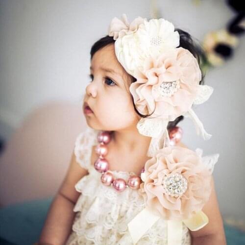 Baby Headband Summer Cute Floral Bows Baby Girl Headbands Elastic Newborn Hair Band Pearls 2021 New Accesorios Para El Cabello