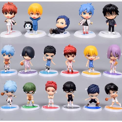 Action Model Toys Anime Kurokos Basketball Taiga Kagami Kuroko Aomine Akashi Ryouta Kise Midorima Q Version Figure Dolls Gifts