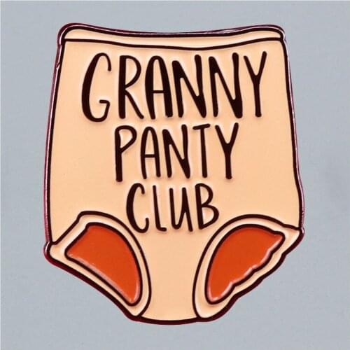 Interesting Grandma Underpants Brooch Originality Lapel Badge Denim Jacket Backpack Pin Decoration Given Friends And Fans Gifts