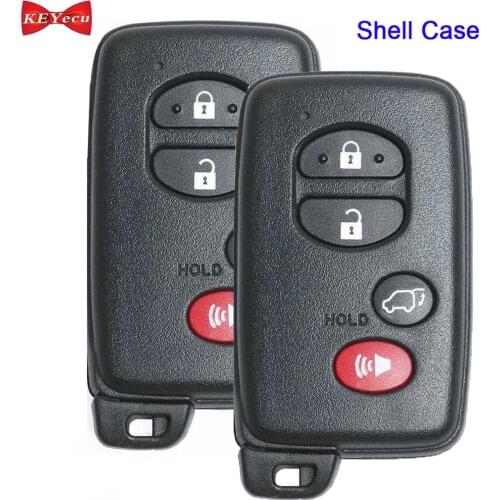 KEYECU 2pcs for Toyota Highlander Rav4 Sequoia Venza Remote Key Shell Case for HYQ14AAB HYQ14ACX