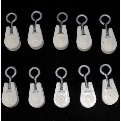 New Arrival 2020 Vegetable Greenhouse Vent Pulley 5/10/20/30/50pcs Nylon Plastic Hanging Wheel Multifunctional Hook +ABS Pulley
