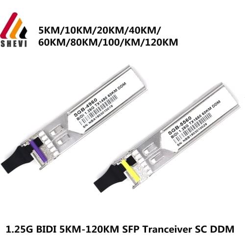 1Pair SC SFP Module Gigabit DDM BIDI mini gbic 1000Mbps fiber tranceiver sfp module Compatible with FOR Mikrotik Cisco Switch