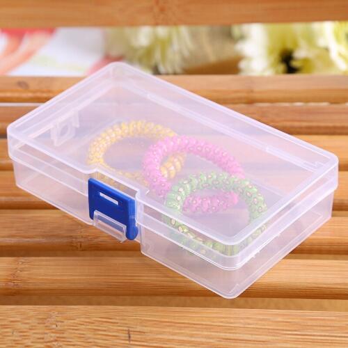 New rectangular transparent plastic storage box jewelry box storage box cassette cover free shipping