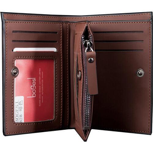 New Fashion Short designer Nubuck leather Men wallets with zipper three folds purse with coin pocket for man