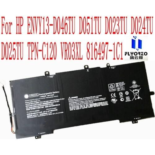 New High Quality 3830mAh VR03XL Battery For HP ENVY13-D046TU D051TU D023TU D024TU D025TU TPN-C120 VR03XL 816497-1C1 Laptop
