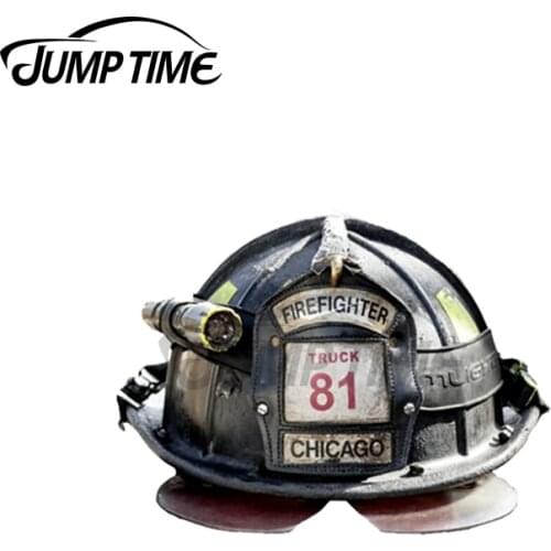 Jump Time 13 x9cm For CHICAGO FIRE HELMET TRUCK 81 Personality Creative Car Stickers Vinyl Decal Graffiti 3D Creative Decoration