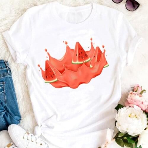 Women Summer Watermelon Beach Holiday Ladies Cute Cartoon Clothes Tshirts Fashion Stylish T Top Lady Print Sexy Tee T-Shirt